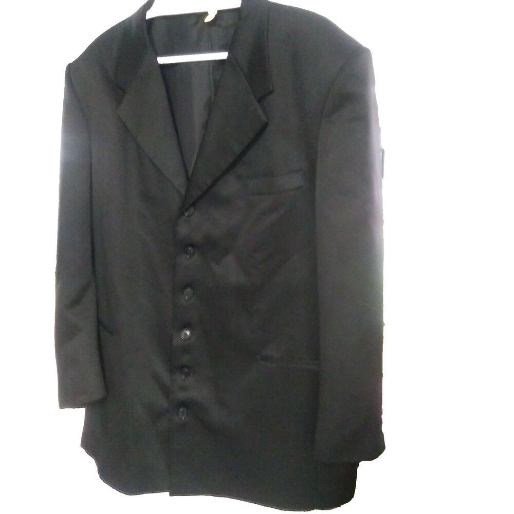 Gino Cappelli Suit Jacket Size 46R Dark Grey 6 Button